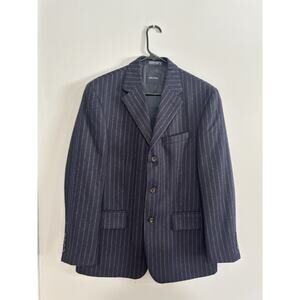 NAUTICA Mens Blazer Sport Coat Casual Jacket Size 38 SFlannel Wool Suit Navy